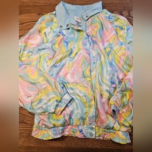 Bocoo lined wind breaker, 80s tank jacket, vintage, retro, size medium